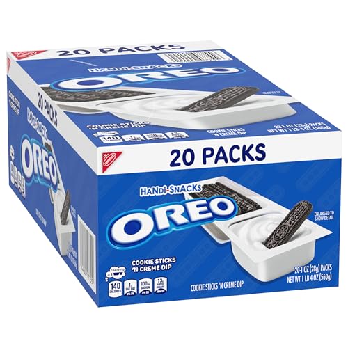 Handi-Snacks OREO Cookie Sticks 'N Creme Dip SnackPacks, 20 SnackPacks (Pack of 4) - size: 20 Count (Pack of 4)
