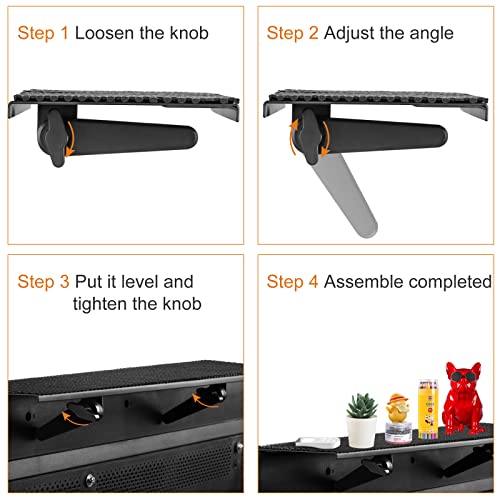 Bracwiser No Drill TV Top Shelf 35.43 inch Wide Monitor Top Mounting Bracket Platform Holds Speaker, AV Receiver, Media Box, Game Console and More (CS106XL) - size: 35.43 inch