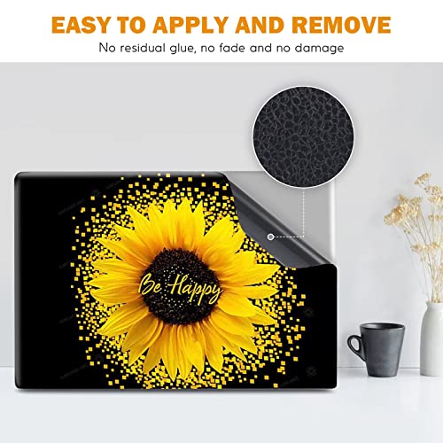 DINKY Laptop Skin Sticker Decal, 12" 13" 13.3" 14" 15" 15.4" 15.6 inch Laptop Universal Reusable Vinyl Skin Stickers Cover Art Decal Notebook PC Personalized Protector-Sunflower - color: Sunflower