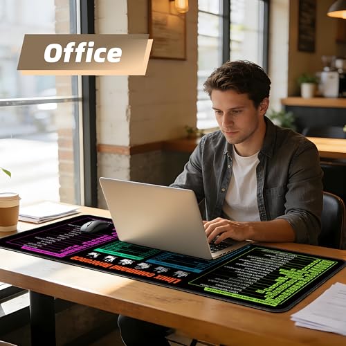 Galdas Gaming Mouse Pad XXL XL Large Long Extended Big Mousepad Non-Slip Rubber Keyboard Mouse Pad with Stitched Edges for Laptop Home Office (31.5x11.8x0.08 Inch) -Notes - color: notes