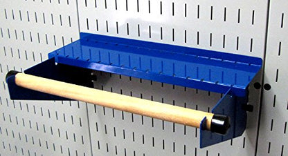 Wall Control Paper Towel Holder and Dowel Rod Pegboard Shelf Assembly for Wall Control Pegboard and Slotted Tool Board - Blue - color: Blue