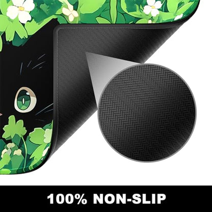 Large BOSOBO Gaming Mouse Mat, XXL, 31.5 x 11.8 Inches, Anime Grass Cat - color: Anime Grass Cat, size: XL - 31.5 x 11.8 Inches