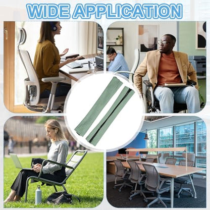 PATIKIL 22x4 in Office Chair Armrest Covers, 1 Pair Office Chair Arm Covers Long Computer Chairs Arm Rest Cover with Zipper Removable Rest Slipcover Hand Rest Protector, Pine Green - color: Pine Green