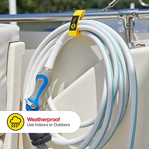 Quick-Straps by Wrap-It Storage - 12" (12 Pack) Yellow - Extension Cord Holder for RV and Boat Organizing - color: Yellow, size: 12" (12 Pack)