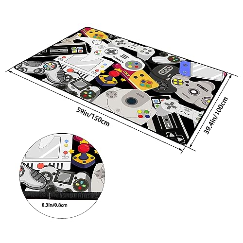 Game Rug Teen Boys Carpet with Game Controller Decoration, 3D Gaming Rugs for Boy’s Bedroom Living Room Playroom, Non-Slip Gamer Carpet Children Gaming Area Rugs (60" x 40") - color: Game 3, size: 3'4" x 5' (Rectangular)
