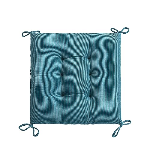 Outdoor Patio Cushion, Rocking Chair Cushion, Tufted Pads, Set of Upper and Lower with Ties Pack of 2 (2 Sets) - Back 20"×17", Seat 17"×17" (Blue) - color: Blue