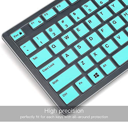Keyboard Cover for Dell KB216 KB216p Wired & Dell KM636 Wireless Keyboard/Dell Optiplex 5250 3050 3240 5460 7450 7050/Dell Inspiron AIO 3475/3670/3477 All-in one Desktop Keyboard Skin, Mint Green - color: Mint Green