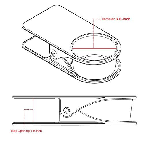 Cup Clip Drink Holder - Green - Snap to Tables, desks, Chairs, Shelves, counters. Keep Your Beverage, Smartphone or Other Small Item Secure and Out of The Way. 2 Pack