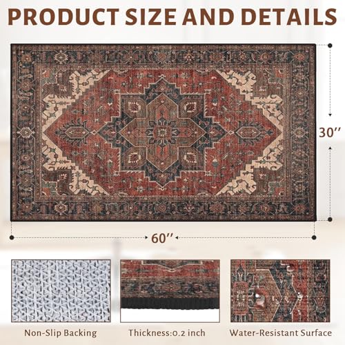 36" x 48" Office Chair Mat for Hardwood & Tile Floors, Desk Chair Mat Under Desk Floor Protector for Rolling Computer Chairs, Non-Slip Low Pile Area Rug for Home Office(Brick) - color: Brick, size: 36" x 48"