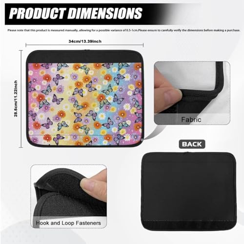Wheelchair Armrest Pads Butterfly Daisy Wheel Chair Accessories Adults 2 Pack Wheelchair Arm Pads for Office Transport Chair Pressure Relief - color: Butterfly Daisy
