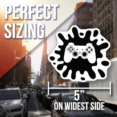 Video Game Controller Sticker - Gaming Decal for Laptops and Water Bottles - Gamer Gift - Cool Gamepad Sticker - Geeky Decor - 5" Vinyl Sticker - Durable Design for Cars Laptops W AAS1234