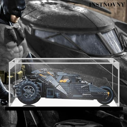 Acrylic Display Case for Collectibles Assemble Acrylic Display Box for Lego 76240 Building Set Clear Acrylic Case for Display Action Figures Car Model Toys(Black,19.7*11.8*7.9 inch) - size: 19.7*11.8*7.9 inch