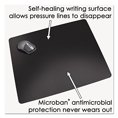 Desk Pad, Computer Mat, Desk Protector Mat, Keyboard and Mouse Pad, Work From Home Essential, Medium, Black