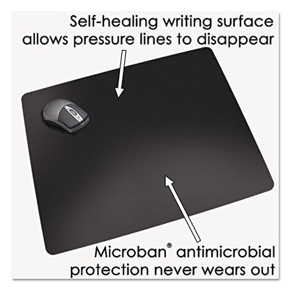 Desk Pad, Computer Mat, Desk Protector Mat, Keyboard and Mouse Pad, Work From Home Essential, Medium, Black