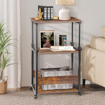 TooCust Height Adjustable Computer Tower Stand, Computer & Machine Carts, PC Tower Stand, Printer Stands with Wheels, 24" W x 12" D x 23"-38" H, Holds Up to 132 lbs (Fits Tower Lower Than 19") - style: Height Adjustable Computer Tower Stand