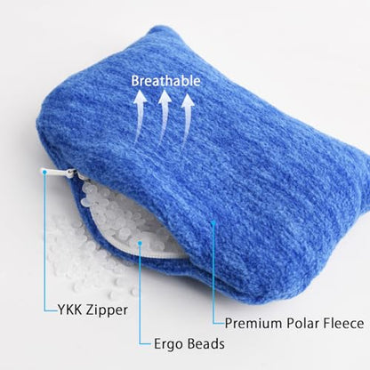 Large Mouse Wrist Rest Bean Bag, Ergonomic Mouse Support Pad Filled Ergo Beads for Computer, Laptop, PC Gaming (Blue) - color: Blue