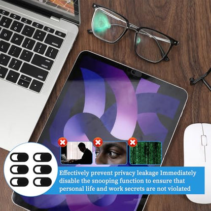 50 Pcs Webcam Cover Slide, 0.023 Inch Ultra-Thin Universal Laptop Camera Cover Slide for Laptop, Computer, Phone Protect Your Privacy and Security