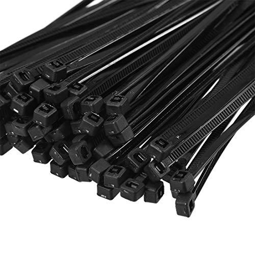 uxcell Nylon Cable Ties 4 Inch Self-Locking Zip Ties 0.12 Inch Width Black 100pcs - color: Black, size: 4x 0.12Inch