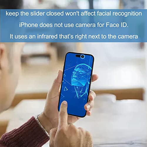Front Camera Cover Compatible for iPhone 15 Pro/15 Pro Max with Rear Lens Cover,Protect Privacy and Security But Not Affect Facial Recognition（2Pack-2025 Updated Version - size: 15 Pro/X15 Pro Max