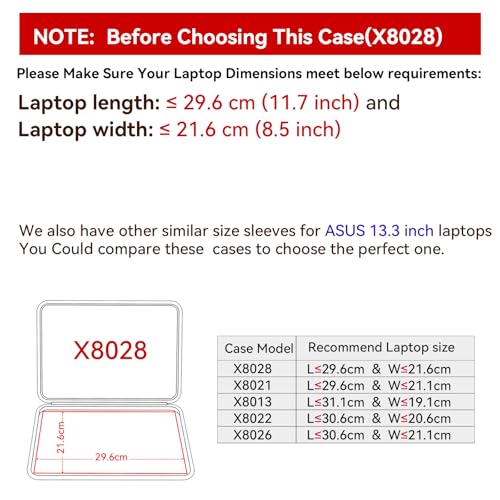 Smatree Hard EVA Protective Sleeve Case Compatible for 13 inch ASUS Zenbook S 13 OLED Laptop (X8028) - color: X Series-Black, size: For 13 inch ASUS Zenbook S 13 OLED Laptop(X8028)