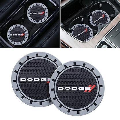Car Cup Coaster, 2PCS Universal Non-Slip Cup Holders, Compatible with Dodge Challenger Series Car Cup Holder Coasters，Car Drink Coaster Holder Accessory, Black - color: Hs22 Black