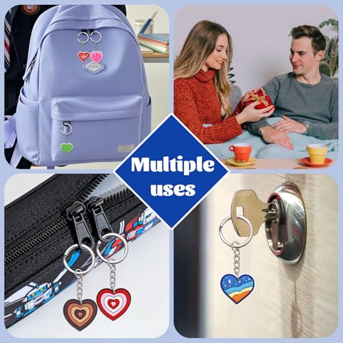 Keychains Bulk,Funny Key Chain for Prizes Incentives Holiday Gifts Birthday Party Favors - color: 20pcs Heart Keychains