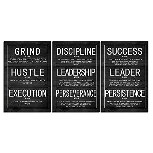 WYJZDZQ8 Motivational Poster Inspirational Canvas Wall Art 3 Pieces Prints Artwork for Living Room Modern Home Decor Inspiring Painting Pictures Stretched and Framed Ready to Hang [48''Wx 24''H] - color: Inspirational-1, size: 24.00" x 48.00"