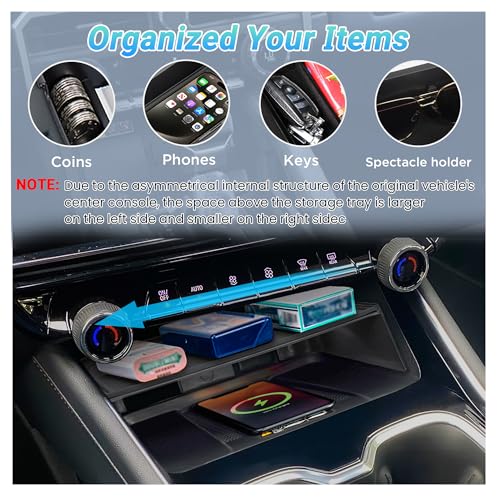 Center Console Organizer Compatible with 2024-2026 Chevy Traverse Interior Accessories, Storage Box Insert Divider Compartment Tray; Not fit for 2024 Chevy Traverse Limited - size: Center Console Compartment Tray (1PC)
