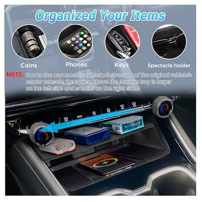 Center Console Organizer Compatible with 2024-2026 Chevy Traverse Interior Accessories, Storage Box Insert Divider Compartment Tray; Not fit for 2024 Chevy Traverse Limited - size: Center Console Compartment Tray (1PC)