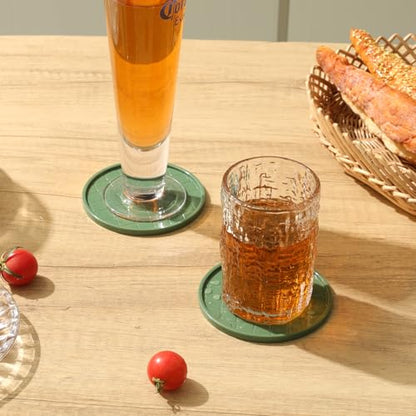 Coasters,Drink Coasters Set of 8 with Holder (Green, 12pcs) - color: Green, size: 12 pcs