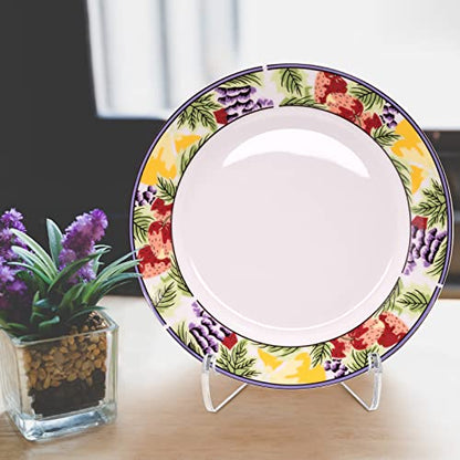 Chunful 2 Pieces Acrylic Plate Stands Clear Acrylic Easels Display Stands with Deep Support Shelves for Display Card Holder Photos Book Picture Table Top Holder Home Decors (5.1 x 5 x 6 Inch) - size: 5.1 x 5 x 6 Inch