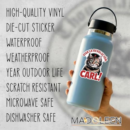 (5Pcs) Princess Donut Revolucion Carl Stickers 3 Inch, Dungeon Crawler Carl Poster, Funny Fantasy Quote Decals for Fans, Gaming Enthusiasts Waterproof Vinyl Decal for Laptop, Book, Car, Phone