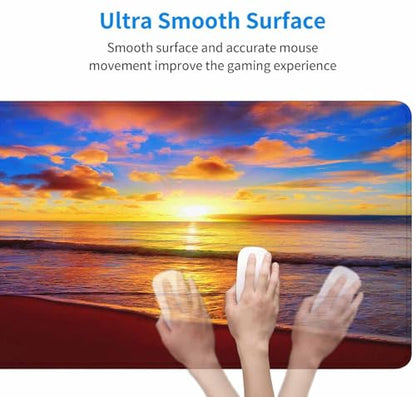 Large Extended Gaming Mouse Pad with Stitched Edges, Non-Slip Rubber Base Mouse Pad for Office, Computer, Keyboard, Laptop and Home Desk Pad 31.5X15.7 Inch Sunset Beach - color: Sunset Beach, size: 31.5L x 15.7W inches