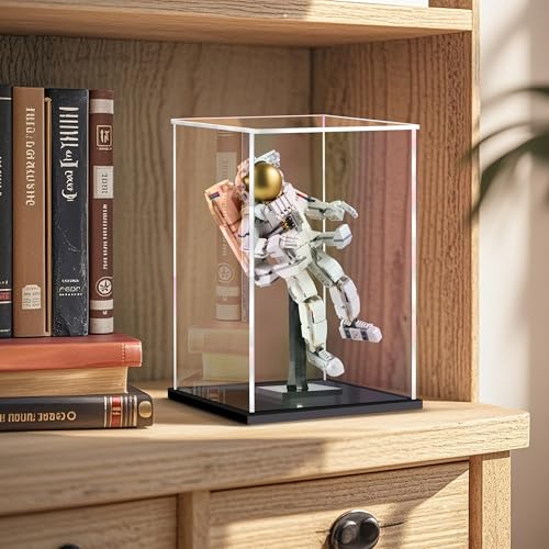 Acrylic Display Boxes for Collectibles Assemble Clear Acrylic Box Dustproof Protection Glass Case for Display Action Lego Figures Doll (10x6x6 inch; 25x15x15 cm) - size: 10 x 6 x 6 inches