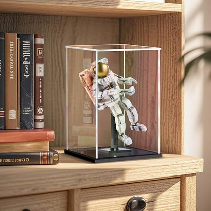 Acrylic Display Boxes for Collectibles Assemble Clear Acrylic Box Dustproof Protection Glass Case for Display Action Lego Figures Doll (10x6x6 inch; 25x15x15 cm) - size: 10 x 6 x 6 inches