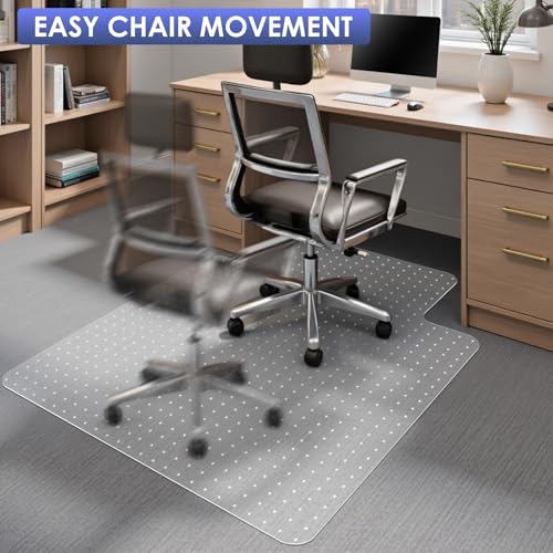 Kuyal Office Chair Mat for Carpet, 2 Pack 36x48 Clear Heavy Duty Computer Chair Mat with Lip, Under Desk Protector Carpeted Floors Mat, Easy Chair Movement,Ship Flat - size: 36" X 48" with Lip 2Pack