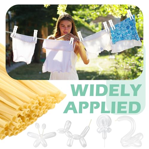 Amyhill 10 Pack Large Balloon Arch Clips Plastic Transparent Backdrop Spring Clamps 3.5 Inch Heavy Duty Clip and 50 Pcs Clear 260 Long Balloons Arch Kit Birthday Decoration Crafts Photography