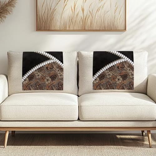 Brown Polynesia Hibiscus Print Recliner Headrest Protectors, Anti-Wear Sofa Headrest Protective Cover for Furniture Slipcovers Headrest Cover for Sofa Furniture Chair Theater Seat - color: Brown Polynesia Hibiscus