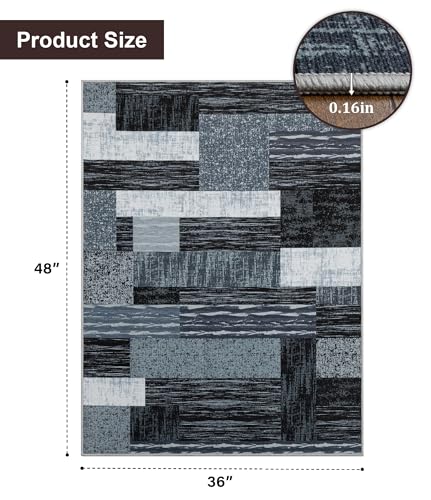 chakme Office Chair Mat for Hardwood Floor, 48"x36" Easy Glide Computer Desk Mat Protector for Rolling Chair Under Desk Rug Nonslip Backing, Machine Wash, (Jigsaw) - color: Gray Jigsaw, size: 36"x48"