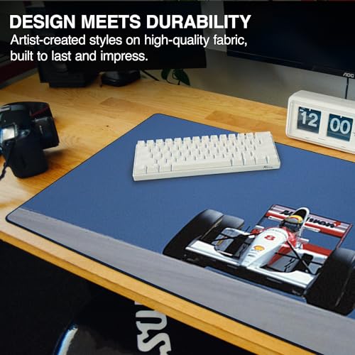 MPCO. Original Large Gaming Desk Mat – 36" x 17" Duraglyde Racing Series British Gp Full Desk Mouse Pad for Smooth Precision – Non-Slip, Washable Extra-Large PC Mouse Pad for Gaming Sessions - color: DuraGlyde British Gp