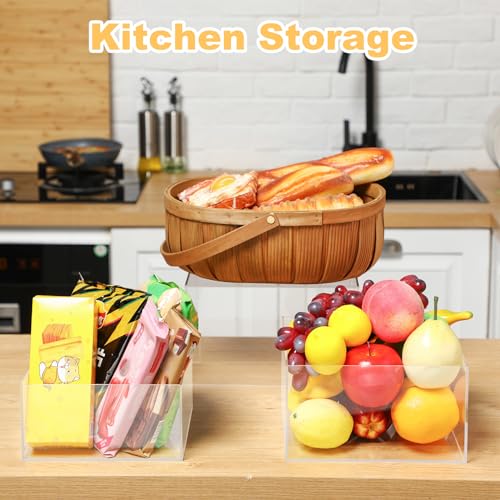 Geelin 8 Pack Acrylic Buffet Risers - 3 to 10 Inch Decorative Cube Boxes, Display Stands with Hollow Bottoms for Food Jewelry Table Display Supplies(Clear,Flat) - color: Clear, style: Flat
