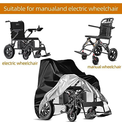 Heavy Duty Waterproof & Dustproof Electric Wheelchair Cover - Prevent Rain, Wind, Dust, Sun & UV for Indoor & Outdoor Use