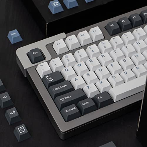Cherry Arctic Profile Double Shot Keycaps Set of 173 for ANSI/ISO 60, 68, 75, 98 and 108 Layout Cherry Mx Switches, Mechanical Gaming Keyboard - color: arctic keyboard