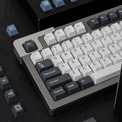 Cherry Arctic Profile Double Shot Keycaps Set of 173 for ANSI/ISO 60, 68, 75, 98 and 108 Layout Cherry Mx Switches, Mechanical Gaming Keyboard - color: arctic keyboard