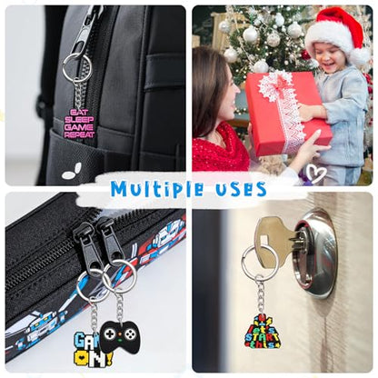 Keychains Bulk,Funny Key Chain for Prizes Incentives Holiday Gifts Birthday Party Favors - color: 50pcs Game Keychains