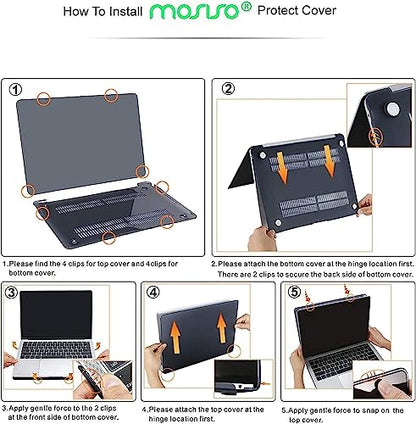 MOSISO Compatible with MacBook Air 13 inch Case M1 2021 2020 2019 2018 Release A2337 A2179 A1932 Touch ID, Plastic Hard Shell Cover&Keyboard Cover for MacBook Air 13.3 inch Case M1, Army Green - color: Army Green