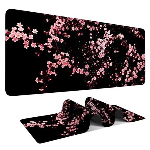 Cherry Blossom Extended Gaming Mouse Pad 35.4 x 15.7 Inch – Japanese-Inspired Desk Mat for Gaming, Office, and Study with Non-Slip Rubber Base - color: #42, size: 35.4 x 15.7 Inch