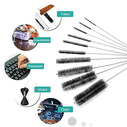 LOVEINUSA Straw Cleaner Brush, 10 Pieces 8.2 Inch Bottle Brush, Nylon Tube Brushes Kit for Reusable Drinking Straws, Sippy Cup, Tumbler, Water Bottle - color: 10pcs