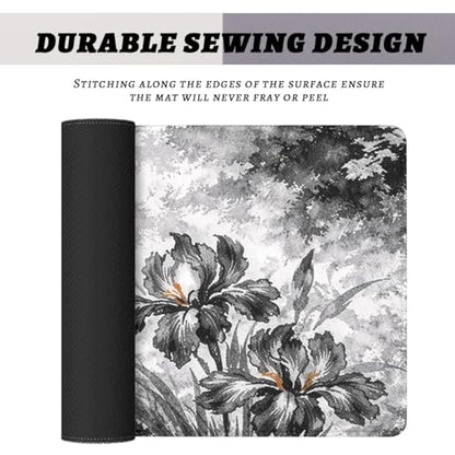 Ink Flower Gaming Mouse Pad Dark Aesthetic XL Mouse Pad Large Mousepad Extended Laptop Keyboard Mat Gaming Desk Pad Mouse Mat Office Computer Keyboard Laptop 31.5"x11.8" - color: Ink Flower, size: 31.5L x 11.8W inches