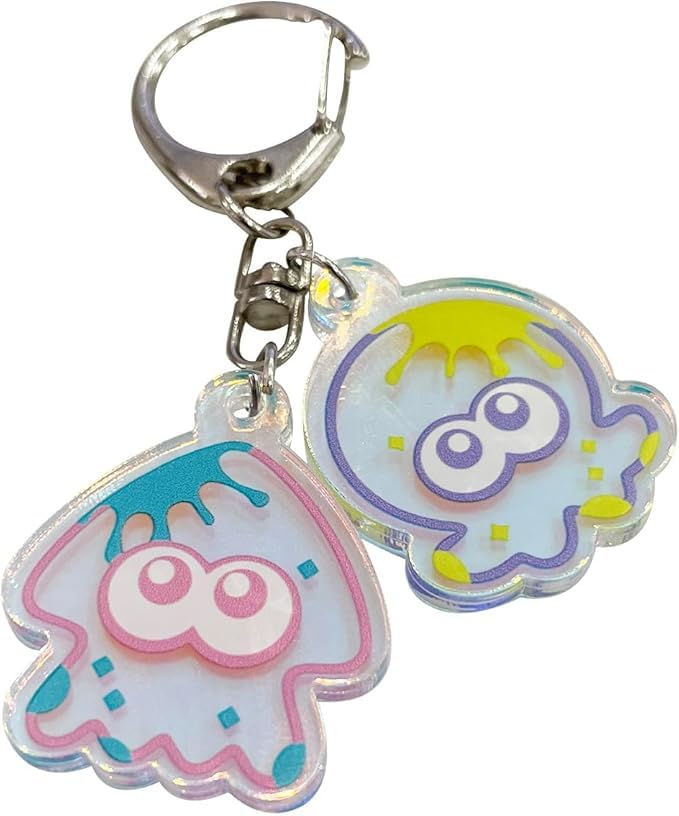 Game Squid Acrylic Keychain Set Anime Figure Pendant Keyrings Novelty Party Gift for Fans Boys Girls Women - color: 2pcs Squid Keychain